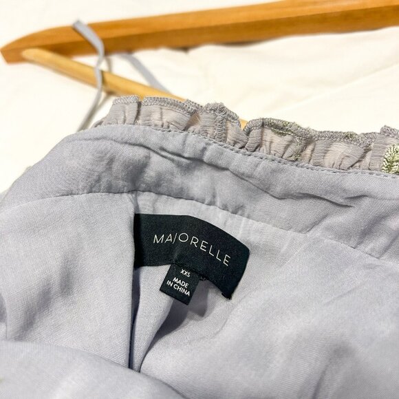 NWOT Majorelle Penny Mini Dress Dusty Purple Floral Ruffle Tie Front XXS - Picture 6 of 7